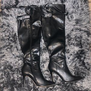 Black over the knee boots